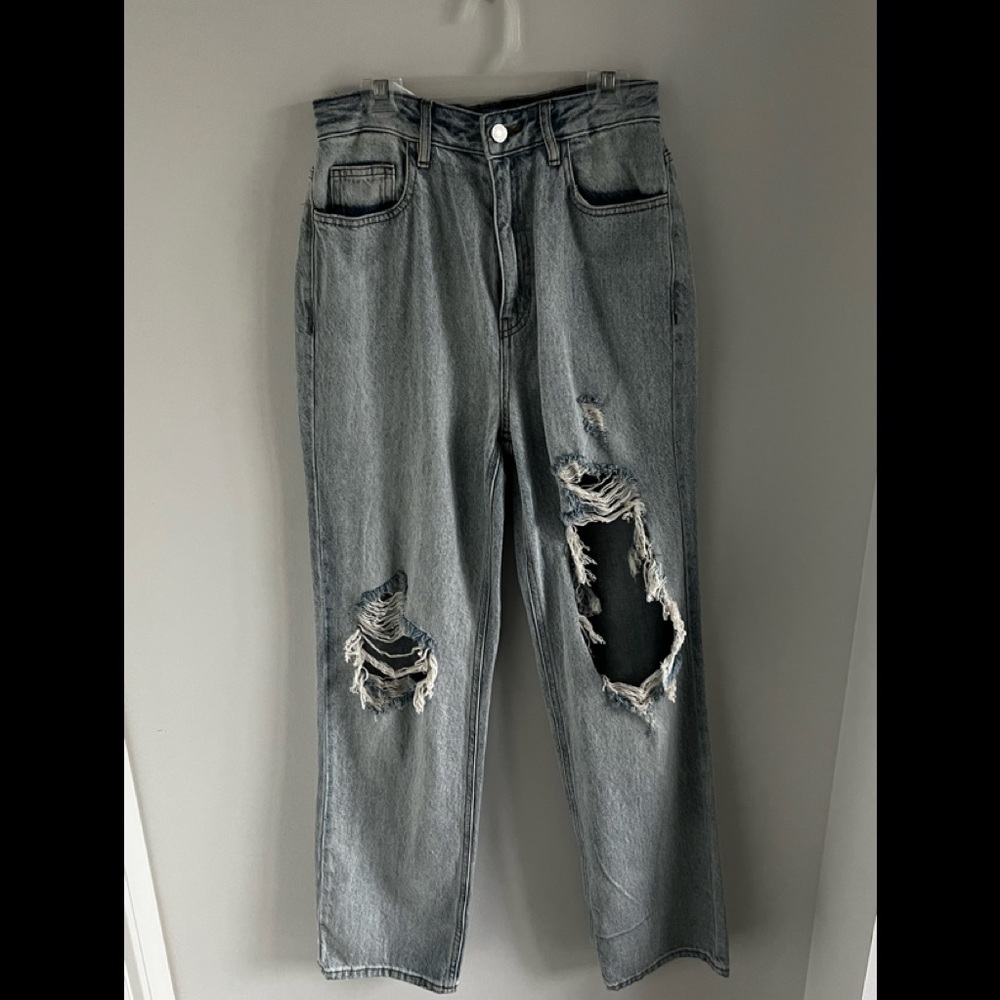 PACSUN Blue Ripped 90s BoyFriend Jeans